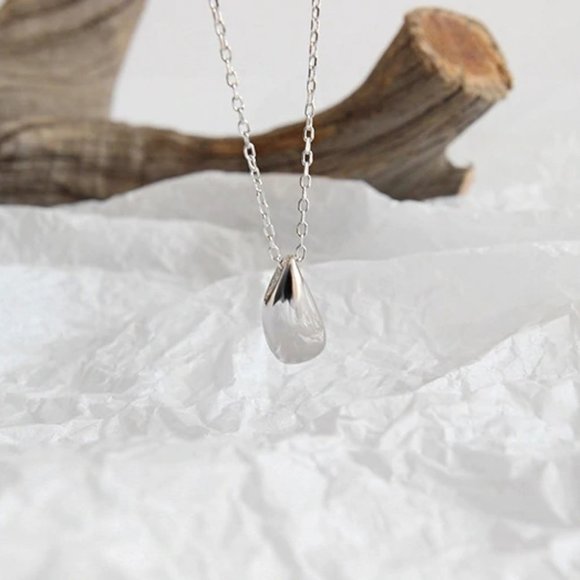 *NEW Gold/925 Sterling Silver Waterdrop Necklace - Picture 8 of 8
